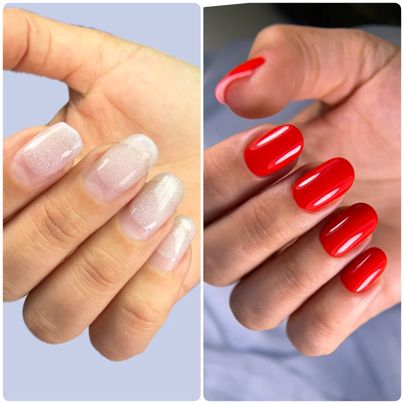 Gel strengthening before and after example