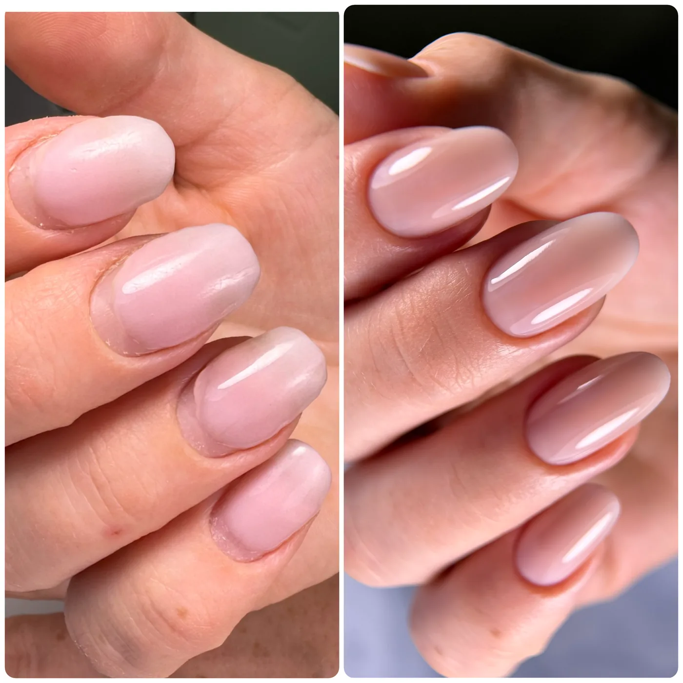 Gel strengthening before and after example