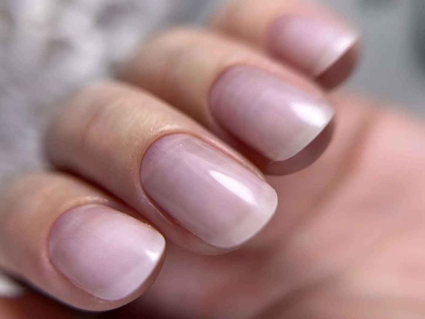 Close-up nail photo example showing clean glossy structure