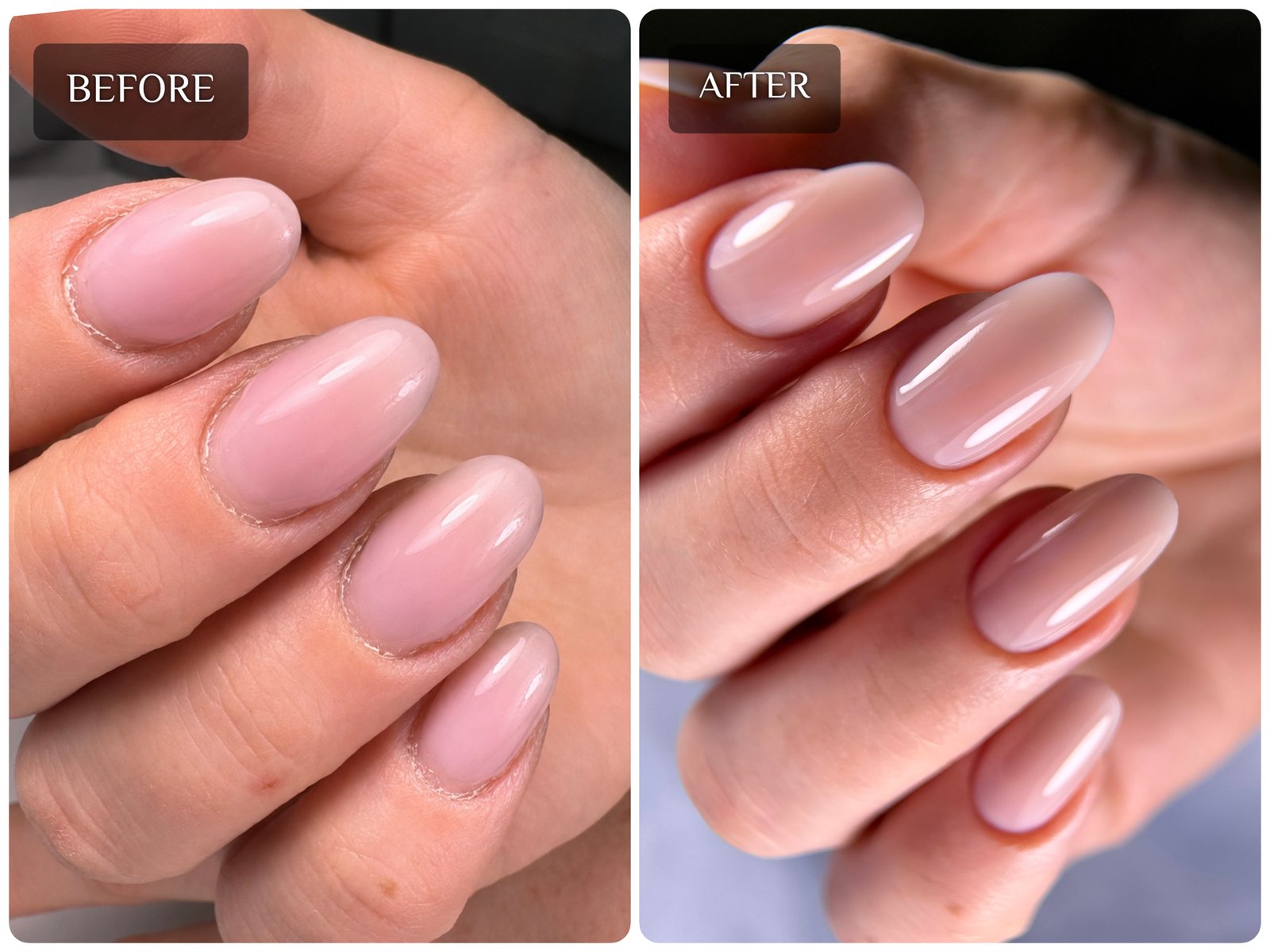 Premium nails before and after transformation example 3