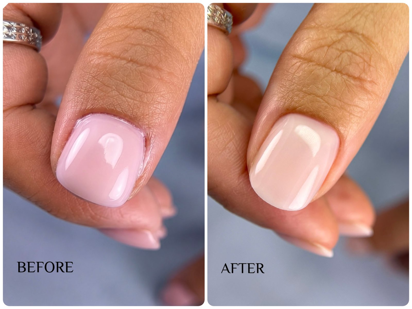 Premium nails before and after transformation example 7