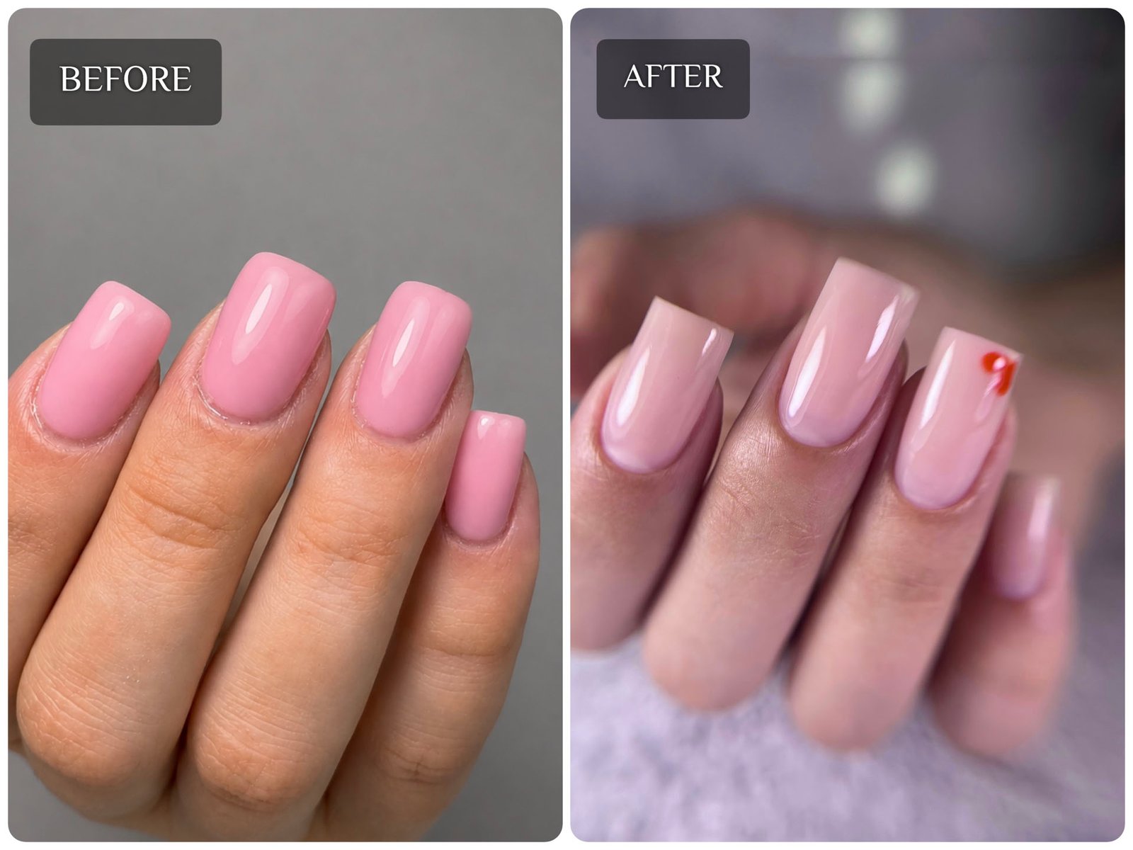 Premium nails before and after transformation example 8